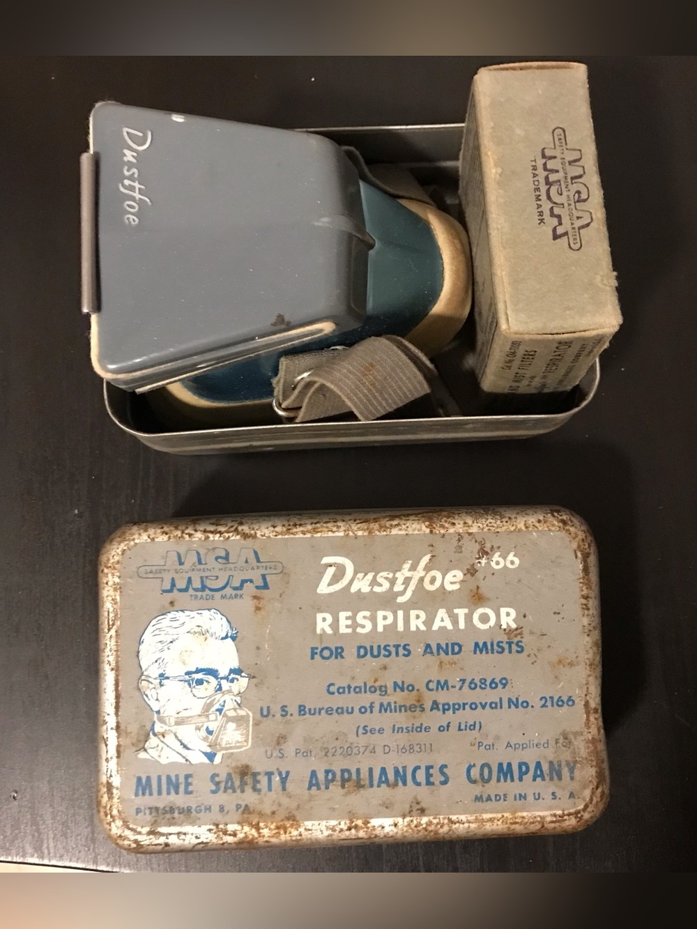 Vintage MSA Dustfoe Respirator #66 Mine Safety Appliance